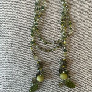 Green beaded necklace